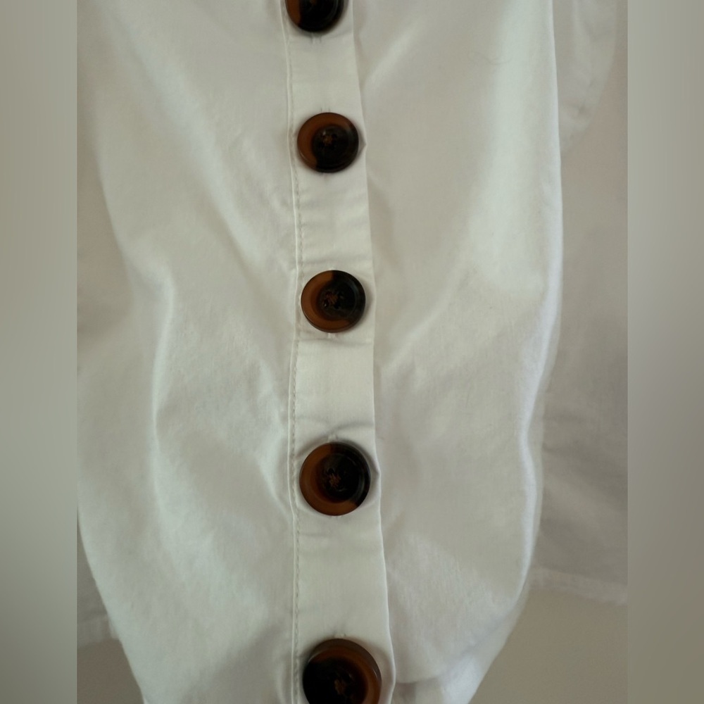 Urban Outfitters Cotton Blend Cropped Blouse, size medium. - Picture 5 of 8